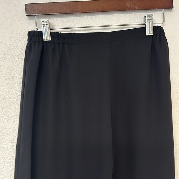 Adrianna Papell black formal silk halter top black wide leg formal pant 2 piece - Picture 3 of 13